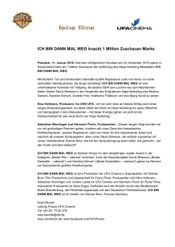 ICH BIN DANN MAL WEG knackt 1 Million Zuschauer