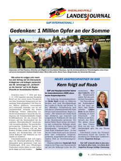 LANDESJOURNAL Gedenken: 1 Million Opfer an der Somme