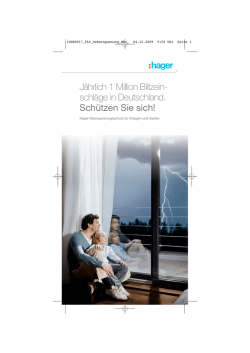 J&auml;hrlich 1 Million Blitzein- schl&auml;ge in