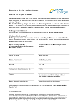 Formular – Kunden werben Kunden NaKlar! Ich