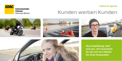 Kunden werben Kunden - ADAC Fahrsicherheits