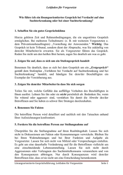 Information f&uuml;r Vorgesetzte ()