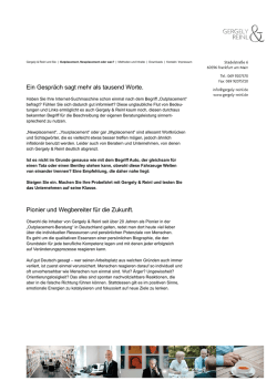 Ein Gespr&auml;ch sagt mehr als tausend Worte
