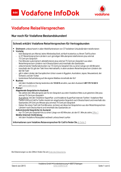InfoDok 444: Vodafone ReiseVersprechen