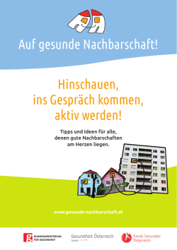 Hinschauen, ins Gespr&auml;ch kommen, aktiv werden!