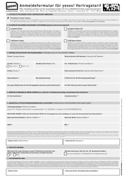 yesss! Vertragsanmeldung als PDF herunterladen