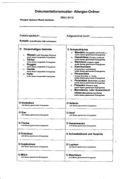 Dokumentationsmuster- Allergen-Ordner