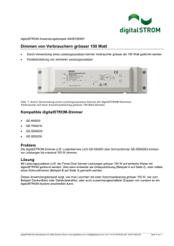 Dimmen von Verbrauchern gr&ouml;sser 150 Watt