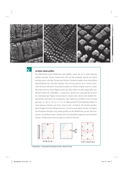 Je feiner desto gr&ouml;&szlig;er Die Oberfl&auml;che eines Materials wird gr&ouml;&szlig;er