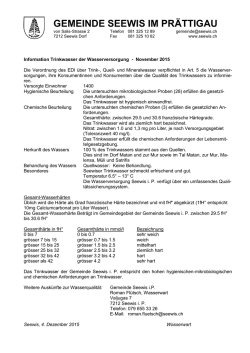 Information Trinkwasser 2015