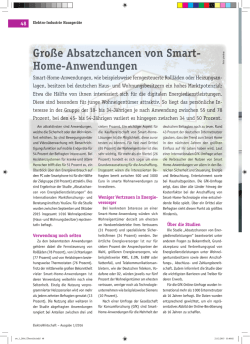 Gro&szlig;e Absatzchancen von Smart- Home
