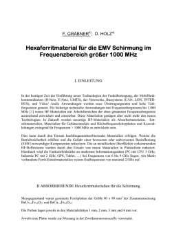 Hexaferritmaterial f&uuml;r die EMV Schirmung