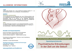 Flyer Spezialsprechstunde Schwangerschaft