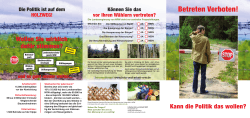 Betreten Verboten! - Initiative Holz und Arbeit NRW