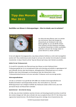 Mai-Newsletter - Hausmeisterei Stückl GmbH