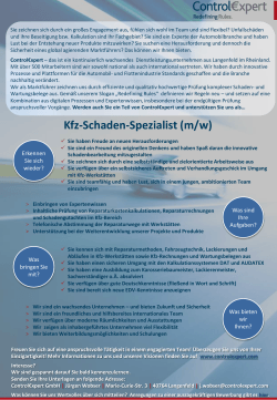 Kfz-Schaden-Spezialist (m/w)