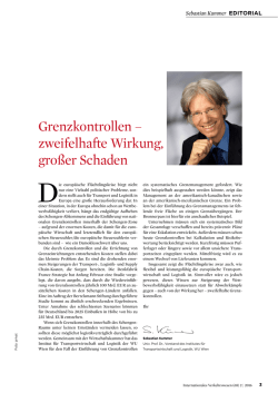Grenzkontrollen &ndash; zweifelhafte Wirkung, gro&szlig;er Schaden