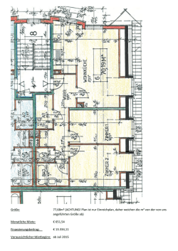 Gr&ouml;0e: 77,68m&sup2; (ACHTUNG! Plan ist nur Einreichplan, daher