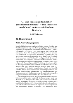 “... und muss das Bad daher geschlossen bleiben.” — Die Inversion