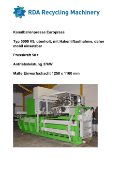 Kanalballenpresse Europress Typ 5000 V5, überholt, mit