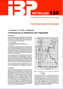 Lärmminderung im Abluftkanal einer Papierfabrik