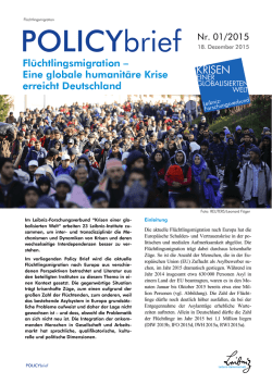 Eine globale humanit&auml;re Krise erreicht Deutschland