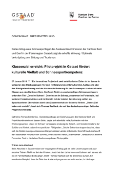 Klassenziel erreicht: Pilotprojekt in Gstaad fördert kulturelle Vielfalt