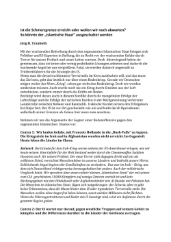 Ist die Schmerzgrenze erreicht oder wollen wir noch abwarten? So