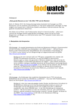 Hintergrund &bdquo;Habe gerade Besseres zu tun&ldquo;: Die CDU, TTIP und die