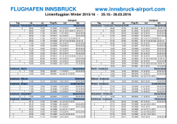 Linienflugplan Winter 2015/16