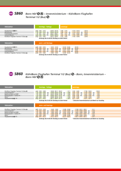 Innenministerium &ndash; K&ouml;ln/Bonn Flughafen Terminal 1/ 2 (Bus)