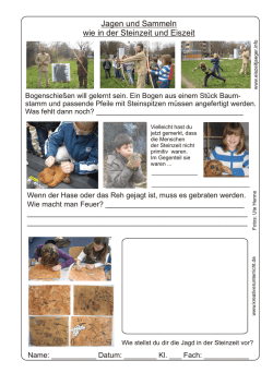 Jagen und Sammeln wie in der Steinzeit und Eiszeit