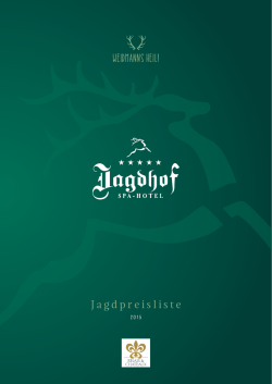 Jagdpreisliste - Hotel Jagdhof
