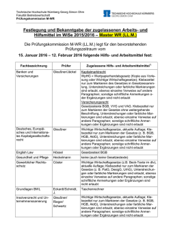 Hilfsmittelliste - Technische Hochschule N&uuml;rnberg