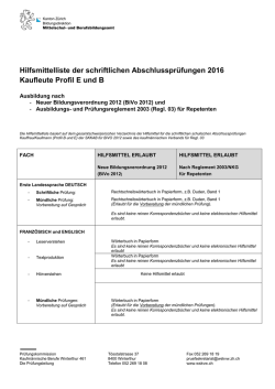 Hilfsmittelliste der schriftlichen Abschlusspr&uuml;fungen 2016 Kaufleute