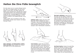 Halten Sie Ihre F&uuml;&szlig;e beweglich