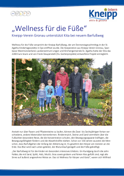 Wellness für die Füße - Kneipp-Bund