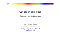 Gut gegen kalte F&uuml;&szlig;e - D&auml;mmen von Kellerdecken