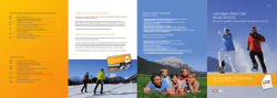 Leistungen Gäste.Card Winter 2015/16 Der sonnigste Winter Tirols.
