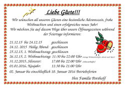 Liebe Gäste!!! - Gasthof Waldesruh