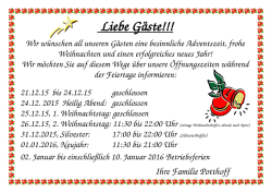 Liebe G&auml;ste!!! - Gasthof Waldesruh