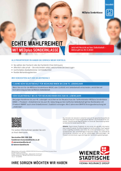 ECHTE WAHLFREIHEIT - Wiener St&auml;dtische