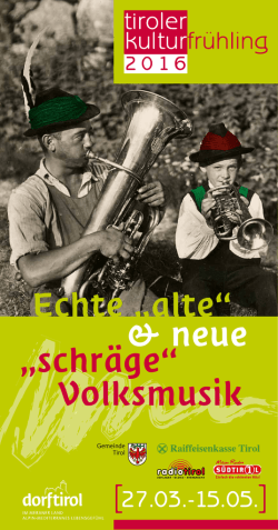 Echte &bdquo;alte&ldquo; & neue &bdquo;schr&auml;ge&ldquo; Volksmusik