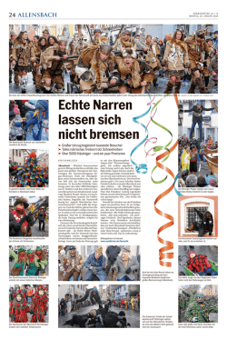 Echte Narren lassen sich nicht bremsen