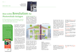Eine echte Revolution f&uuml;r Photovoltaik-Anlagen