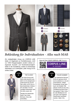 Ein ma&szlig;gefertigter Anzug von CORPUS LINE bietet, im Gegensatz