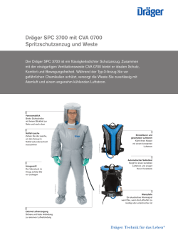 Dr&auml;ger SPC 3700 mit CVA 0700 Spritzschutzanzug und Weste