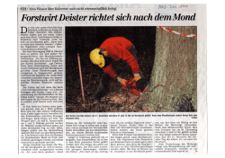 Forsüvirt Deister richtet sich nach dem Mond