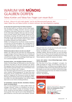 warum wir m&uuml;ndig glauben d&uuml;rfen