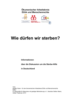 Information in leichter Sprache: Wie d&uuml;rfen wir sterben?